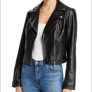 GUESS Rosetta Viper Faux-Leather Moto Jacket Small